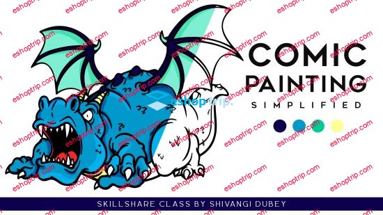 Comic Painting Simplified For Beginners Painting Dino Set