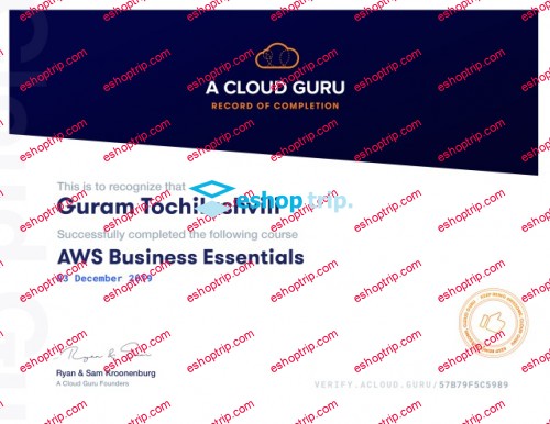 A Cloud Guru AWS Business Essentials