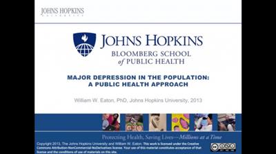 Coursera Major Depression in the Population A Public Health Approach