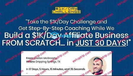 Duston MacGroarty Build A 1K Day Affiliate Business