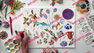 Painting for Pattern Design Create Botanical Patterns with Gouache Photoshop