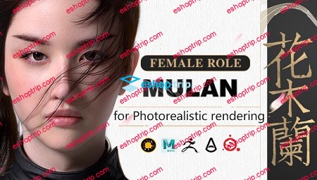 Yiihuu Liu yifei likeness as Mulan for Photorealistic rendering