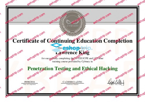 Cybrary Penetration Testing and Ethical Hacking