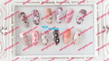 Nail Art Course Lace Design