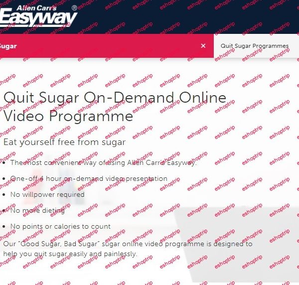 Allen Carrs Easyway to Weight Loss Sugar Addiction