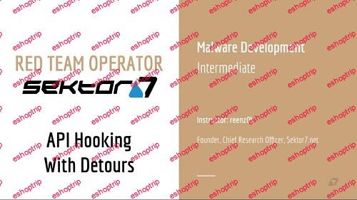 Sektor7 RTO Malware Development Intermediate Course