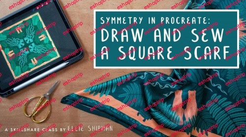 Symmetry in Procreate Draw and Sew a Square Scarf