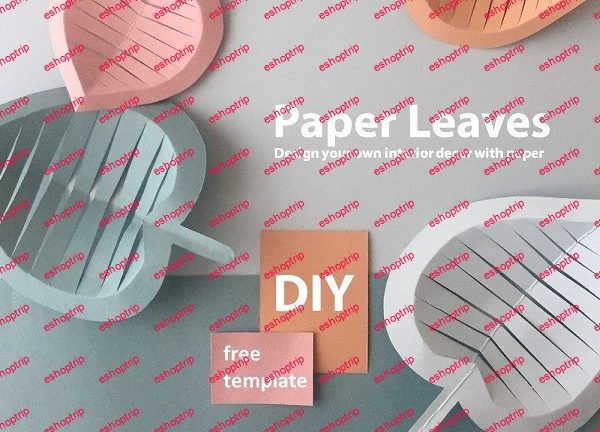 Colorful paper leaves design your own interior decor with paper