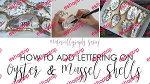 Shells Calligraphy Wedding Escort Cards Tutorial