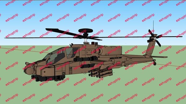 Sketchup Apache Helicopter 3D Modeling Simplified