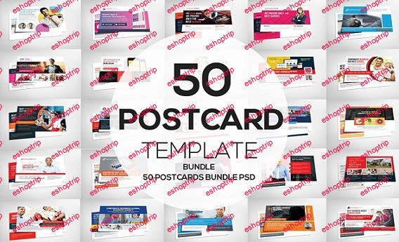 CreativeMarket Business Templates 50 Business Postcard Bundle