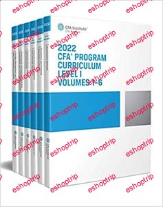 2022 CFA Program Curriculum Level I Box Set Volumes 1 6