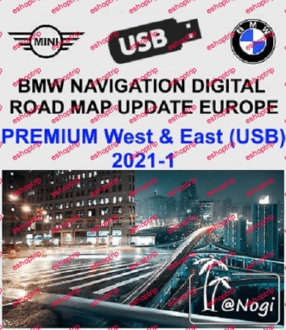 BMW Navigation Digital Road Map Update USB Europe West East PREMIUM 2021 1