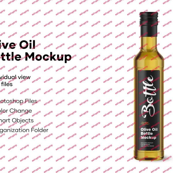 CreativeMarket Olive Oil Bottle Mockup 5276717