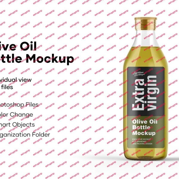 CreativeMarket Olive Oil Bottle Mockup 5276739