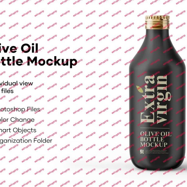 CreativeMarket Olive Oil Bottle Mockup 5386497