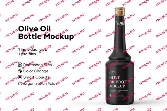 CreativeMarket Olive Oil Bottle Mockup 5386560