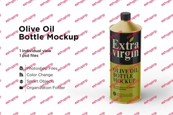 CreativeMarket Olive Oil Bottle Mockup 5436772