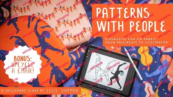 Patterns with People Figurative Fun on Fabric