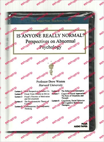 TTC Video Is Anyone Really Normal Perspectives On Abnormal Psychology Drew Westen 1991