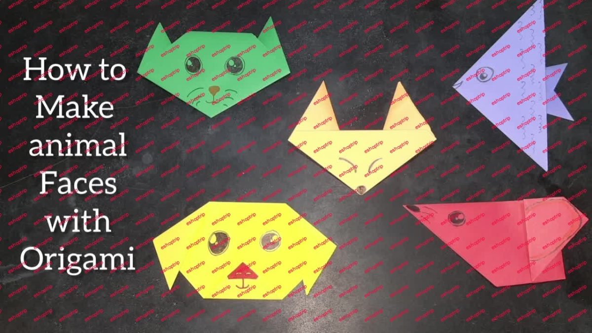 How to makes animal faces with Origami Origami for kids beginners