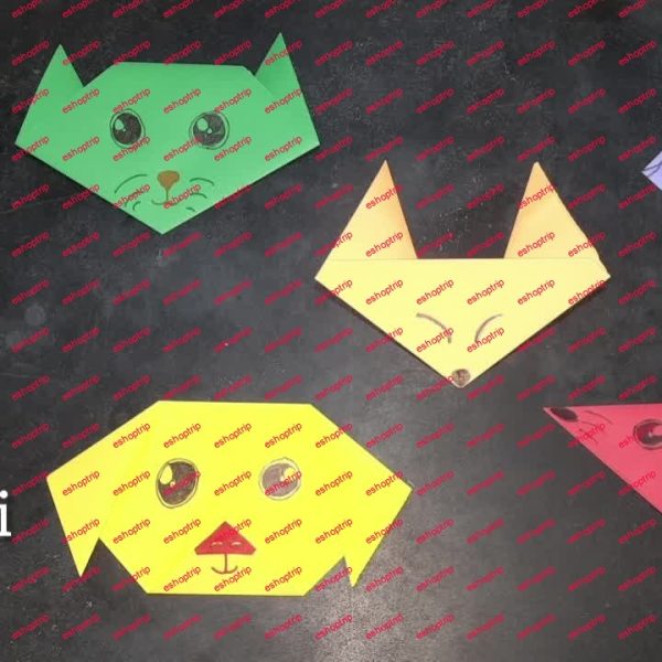 How to makes animal faces with Origami Origami for kids beginners