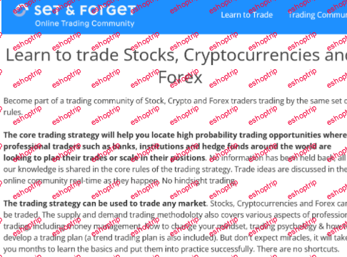 Set and Forget Online Trading Stocks Cryptocurrencies and Forex