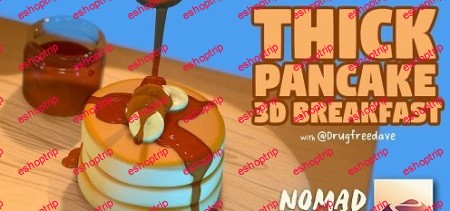 THICK Pancakes 3D Breakfast in Nomad Sculpt Intermediate Class