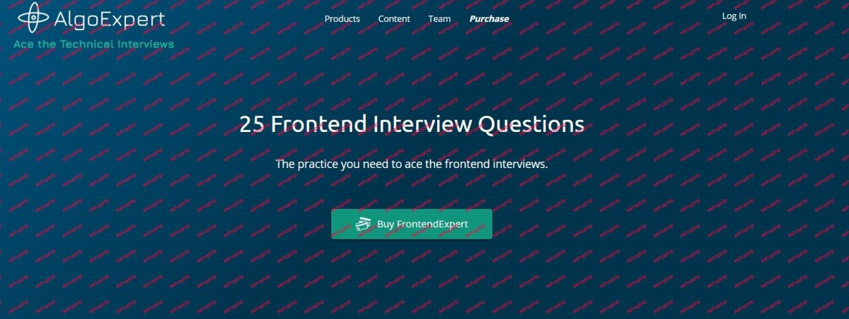 AlgoExpert 25 Frontend Interview Questions