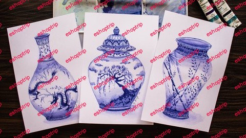 Watercolor Painting For Beginners Chinese Vase Collection