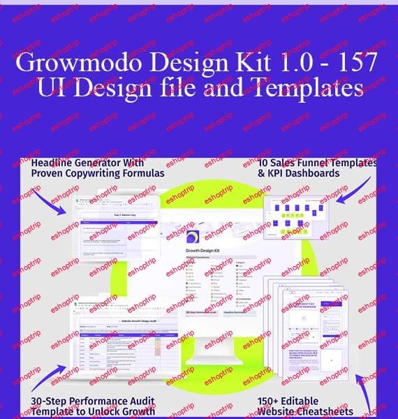 Growmodo Design Kit 1.0 157 UI Design file and Templates