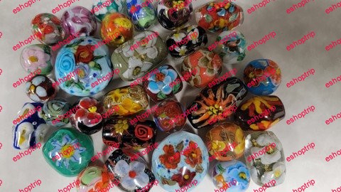 Glass Beads 109.2 Encased Florals