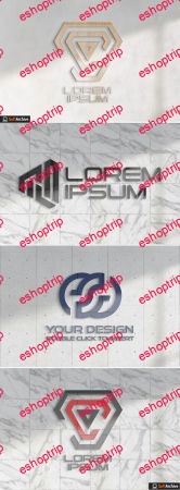 Logo Mockup on Textured Office Wall 352985014