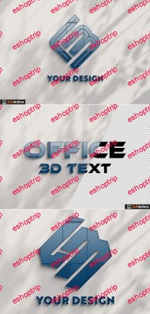 Reflecting Logo on Office Wall Mockup 338881580