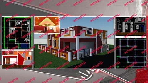 AutoCAD 2D3D Smart House Exterior Interior Design Course