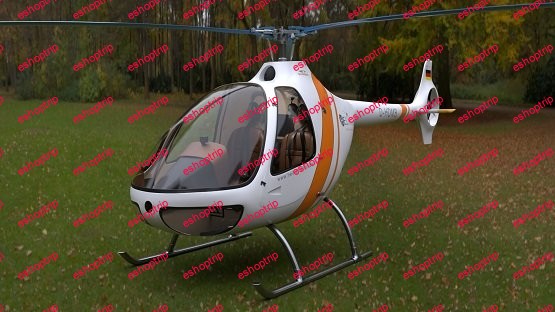 Guimbal Cabri G 2D HDMB German Helicopter 3D Model