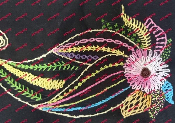 Lets learn how to embroider this Paisley using 20 stitches