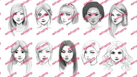 Design A Female Character Sketching Portraits With Pencils 2023