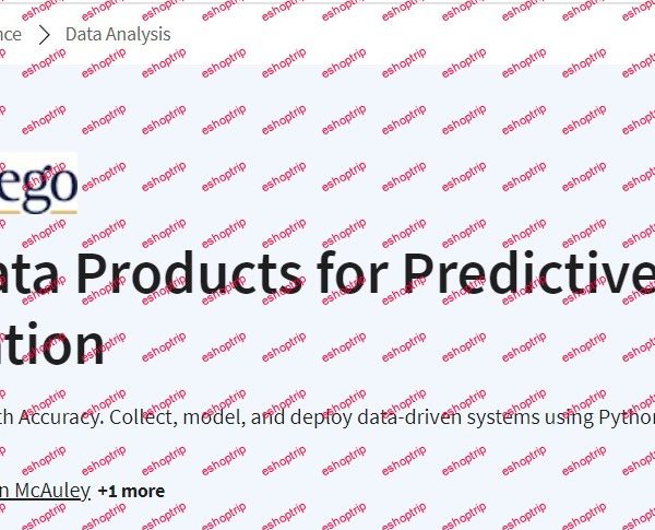 Coursera Python Data Products for Predictive Analytics Specialization