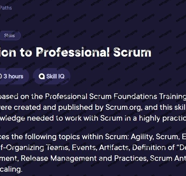 Learning Path Introduction to Professional Scrum