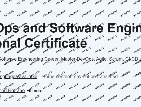 Coursera IBM DevOps and Software Engineering Professional Certificate