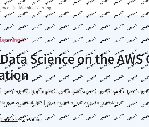 Coursera Practical Data Science on the AWS Cloud Specialization