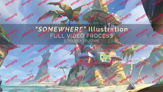 ArtStation Somewhere Illustration Full video process + Brushes