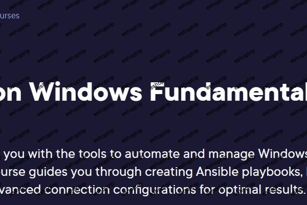 Ansible on Windows Fundamentals