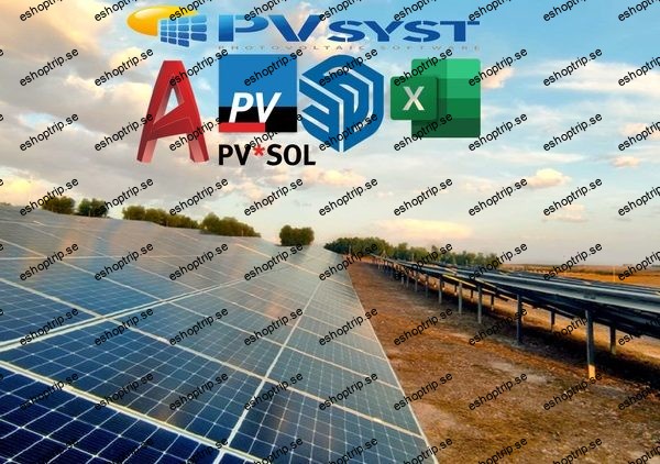 Complete Solar Energy SketchUp,PVsyst, PVsol Premium,AutoCAD