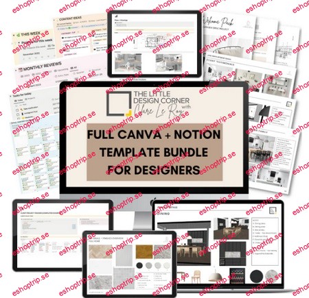 Clare Le Roy The Complete Canva & Notion Template Bundle for Designers