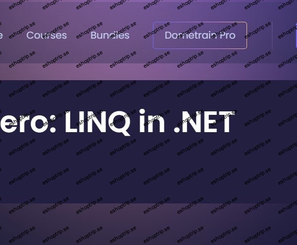 Dometrain From Zero to Hero LINQ in .NET