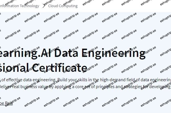 Coursera DeepLearning AI Data Engineering Professional Certificate