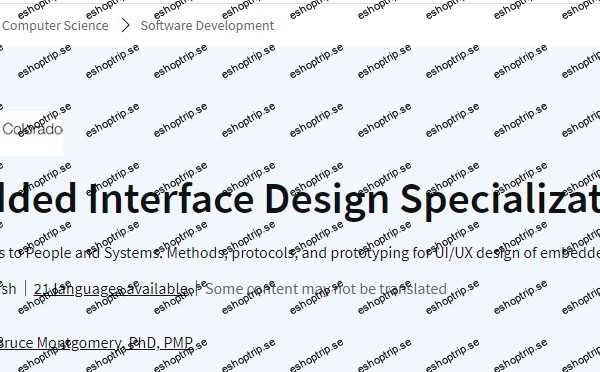 Coursera Embedded Interface Design Specialization