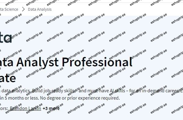 Coursera Meta Data Analyst Professional Certificate